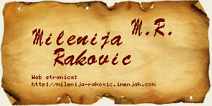 Milenija Raković vizit kartica